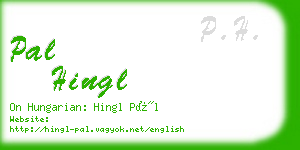 pal hingl business card